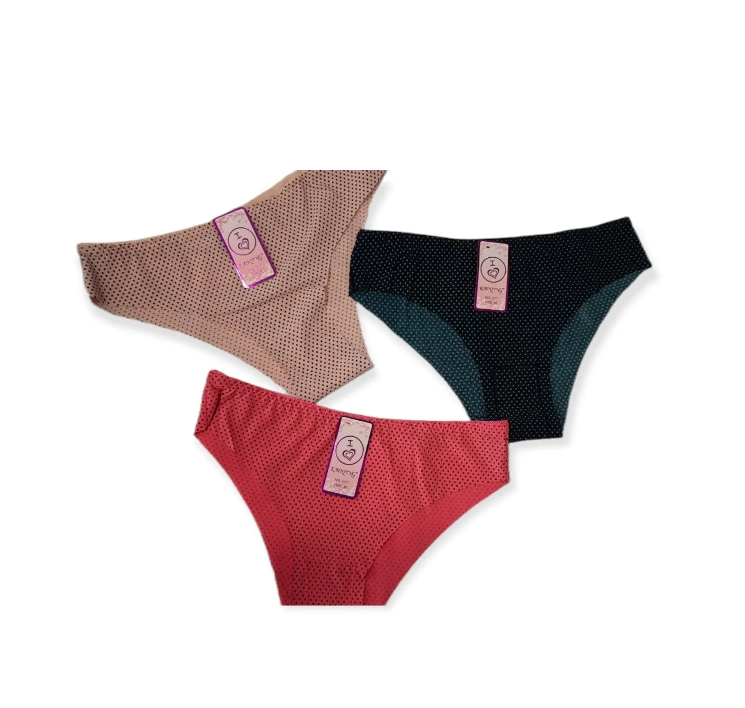 3-pack Slip γυναικείο κομμένο με λέιζερ χωρίς ραφές #G77