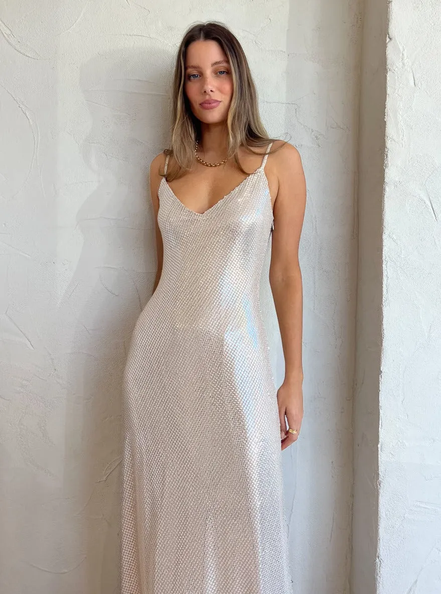 Manning Cartell High Voltage Slip Dress in Nude/Silver