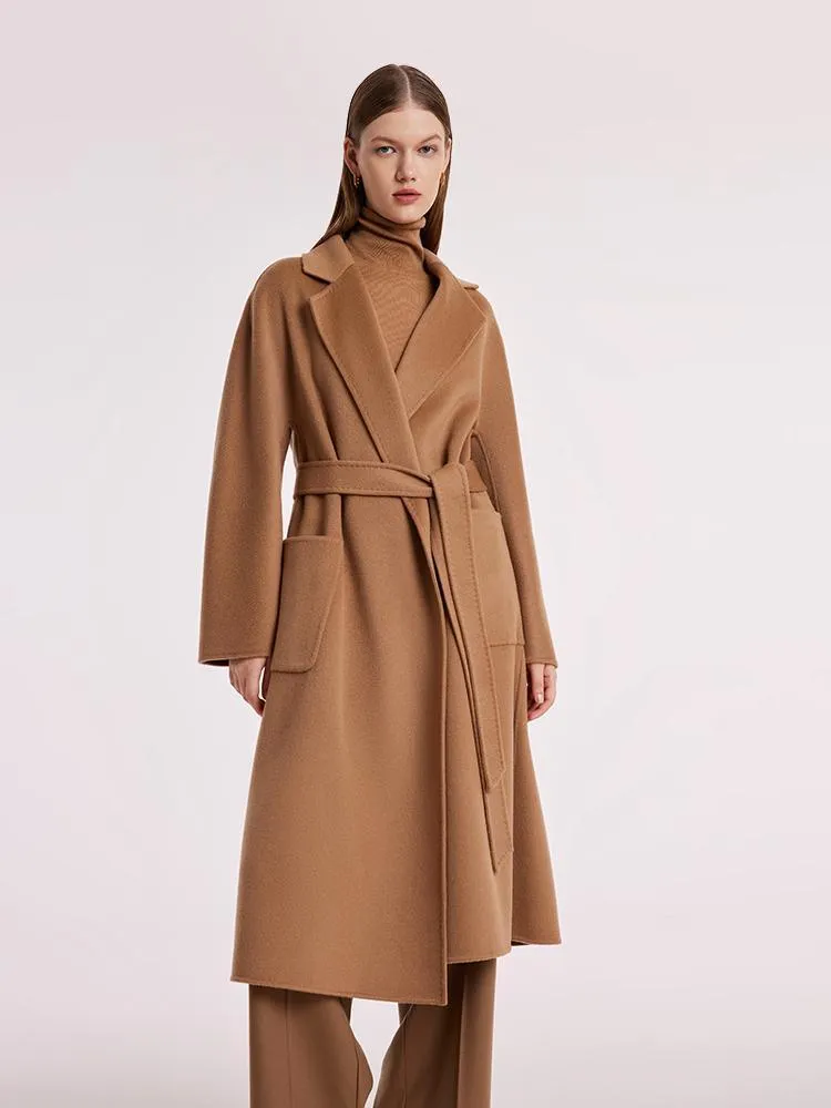 Pure Cashmere Tie-up Coat